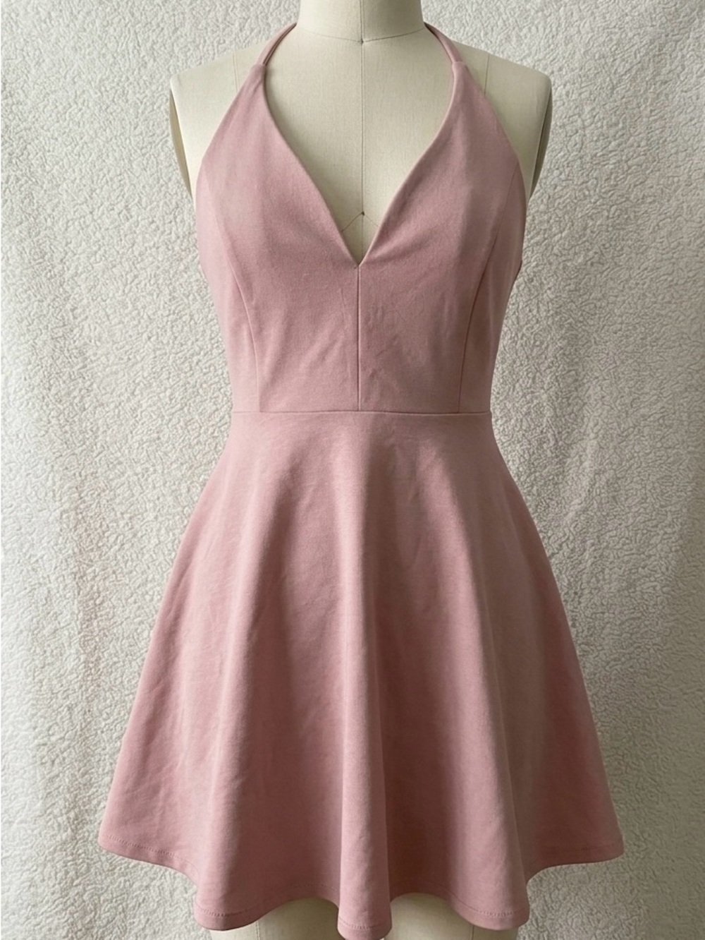 Love Tree Dusty Pink Halter Skater Dress